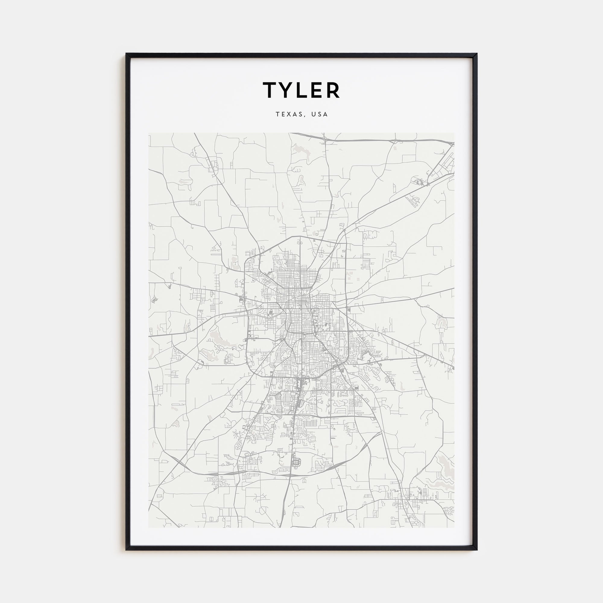 Tyler Map Portrait Poster