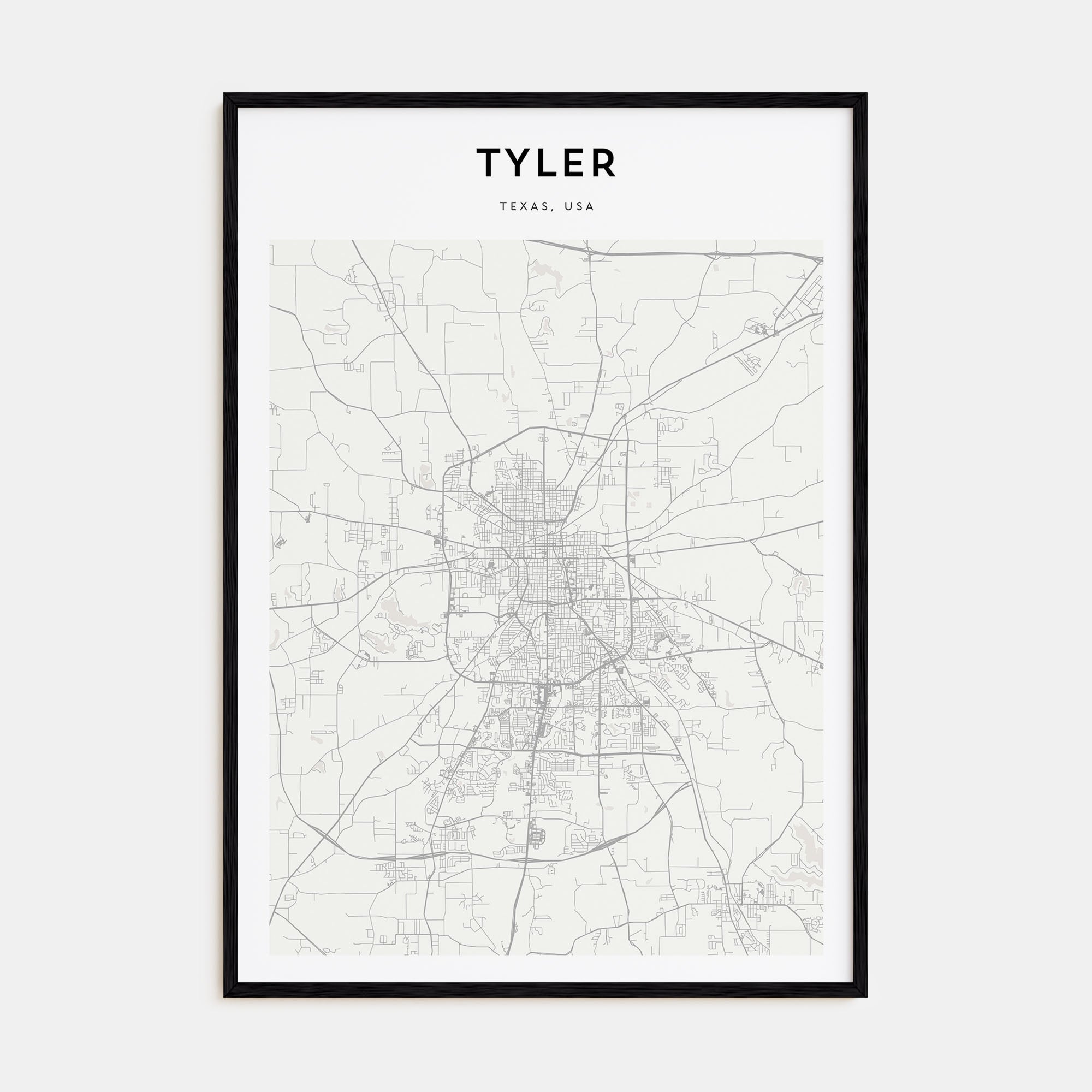 Tyler Map Portrait Poster