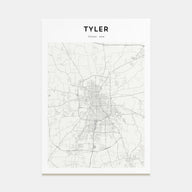 Tyler Map Portrait Poster