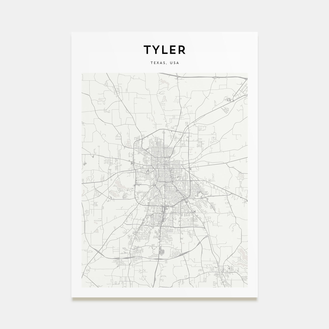 Tyler Map Portrait Poster