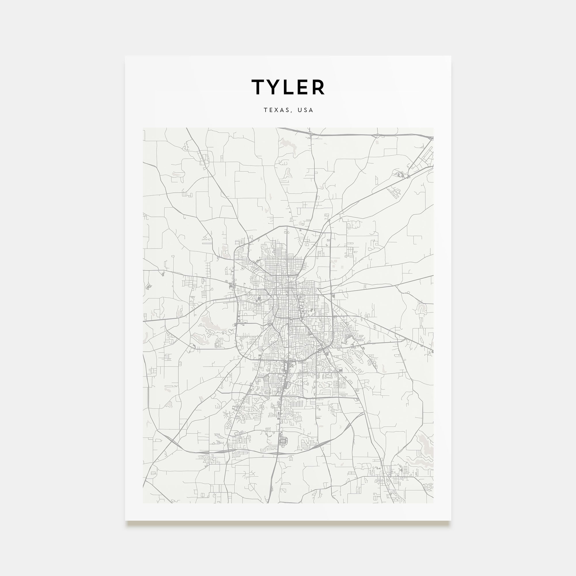 Tyler Map Portrait Poster