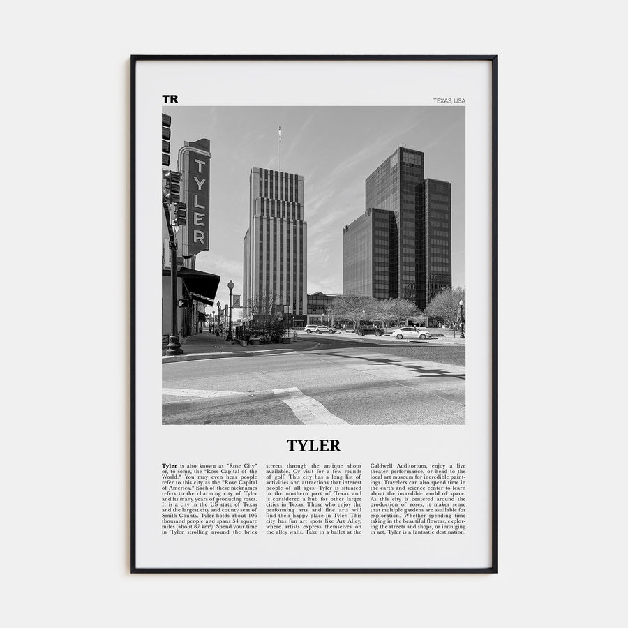 Tyler Travel B&W Poster