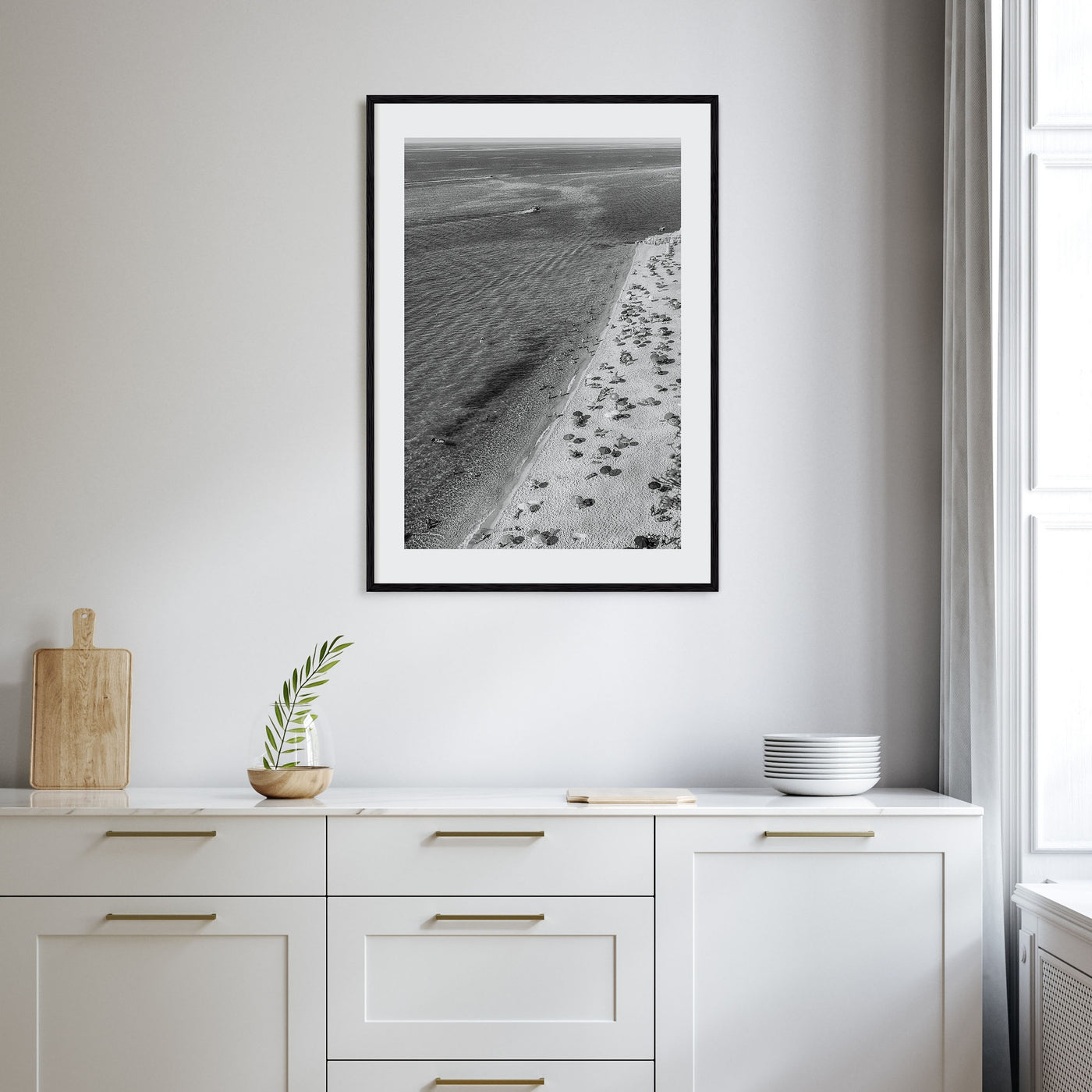 Tyrrhenian Sea Photo B&W No 1 Poster