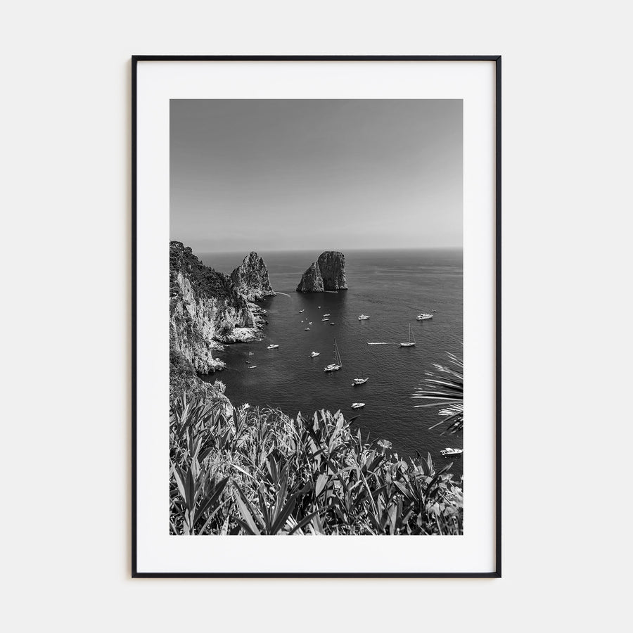 Tyrrhenian Sea Photo B&W No 2 Poster