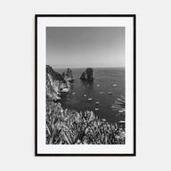 Tyrrhenian Sea Photo B&W No 2 Poster
