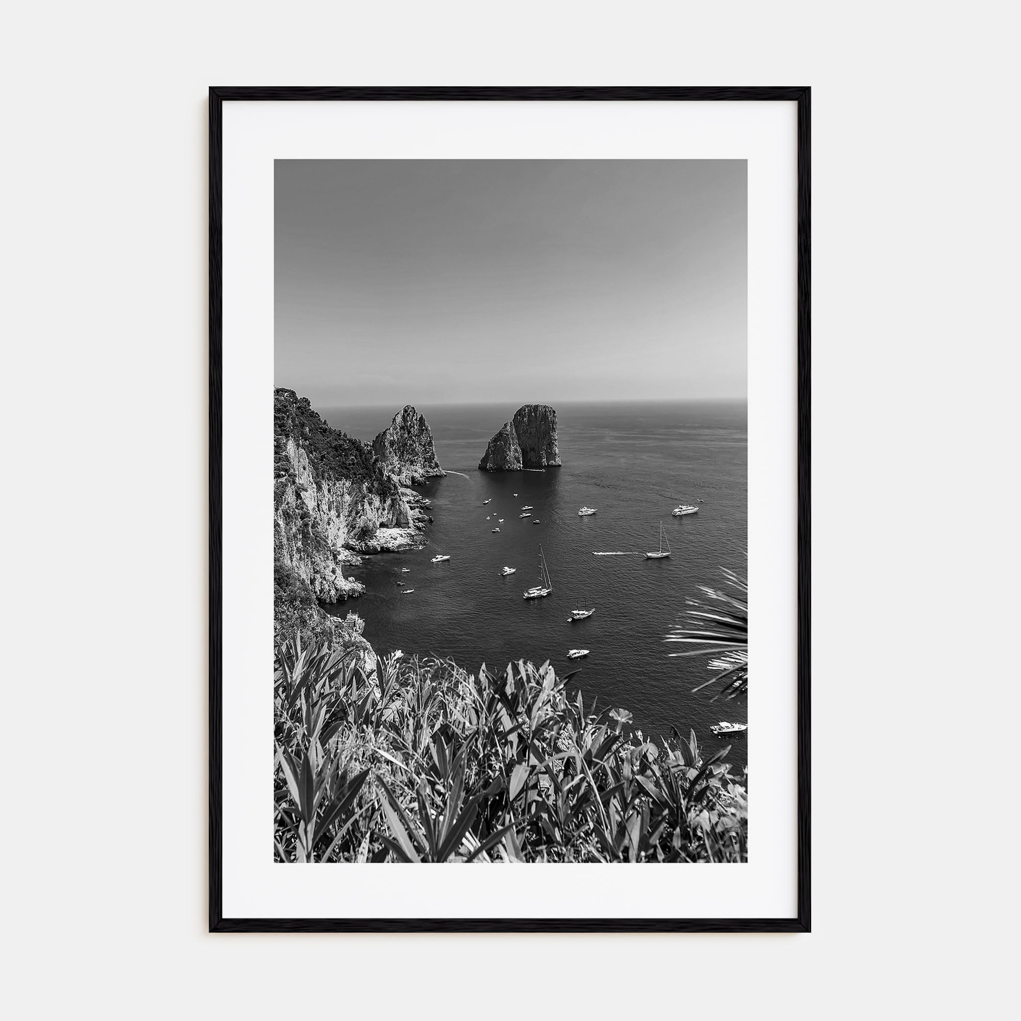 Tyrrhenian Sea Photo B&W No 2 Poster