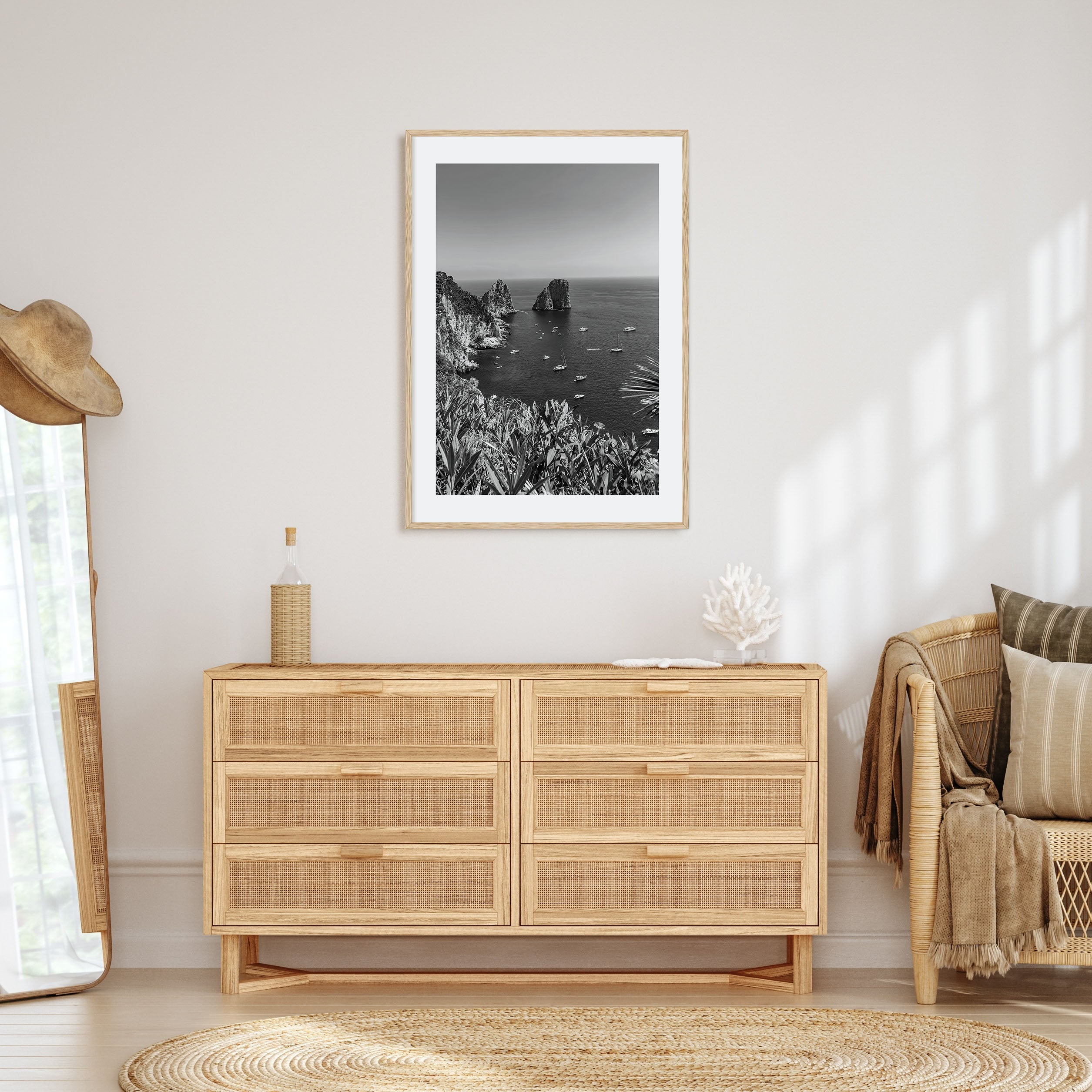 Tyrrhenian Sea Photo B&W No 2 Poster