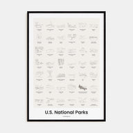U.S. National Parks Bucket List Poster