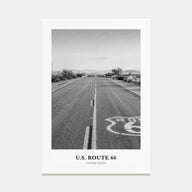 U.S. Route 66 Portrait B&W Poster