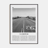 U.S. Route 66 Travel B&W Poster