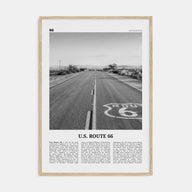 U.S. Route 66 Travel B&W Poster