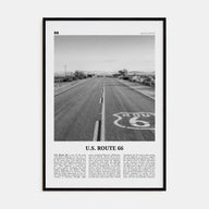 U.S. Route 66 Travel B&W Poster