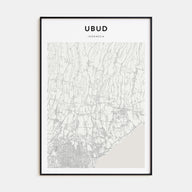 Ubud Map Portrait Poster