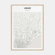 Ubud Map Portrait Poster