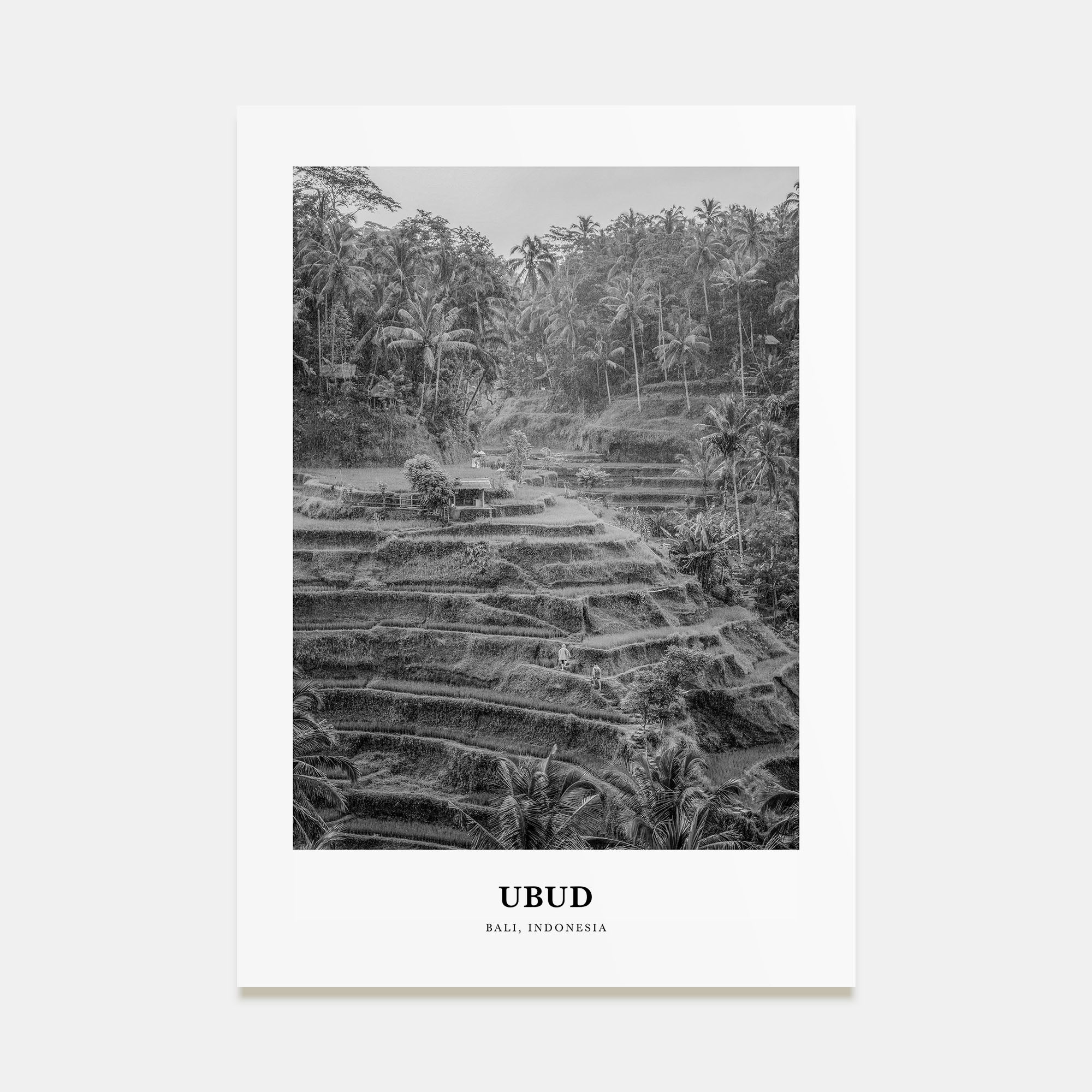 Ubud Portrait B&W Poster