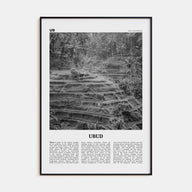 Ubud Travel B&W Poster