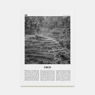 Ubud Travel B&W Poster