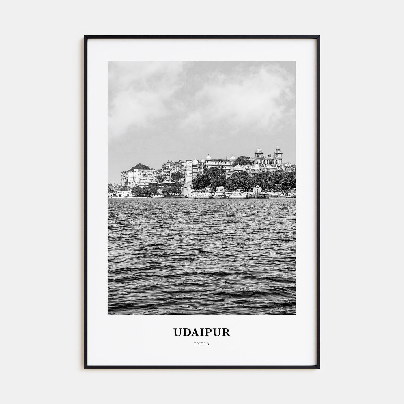 Udaipur Portrait B&W Poster