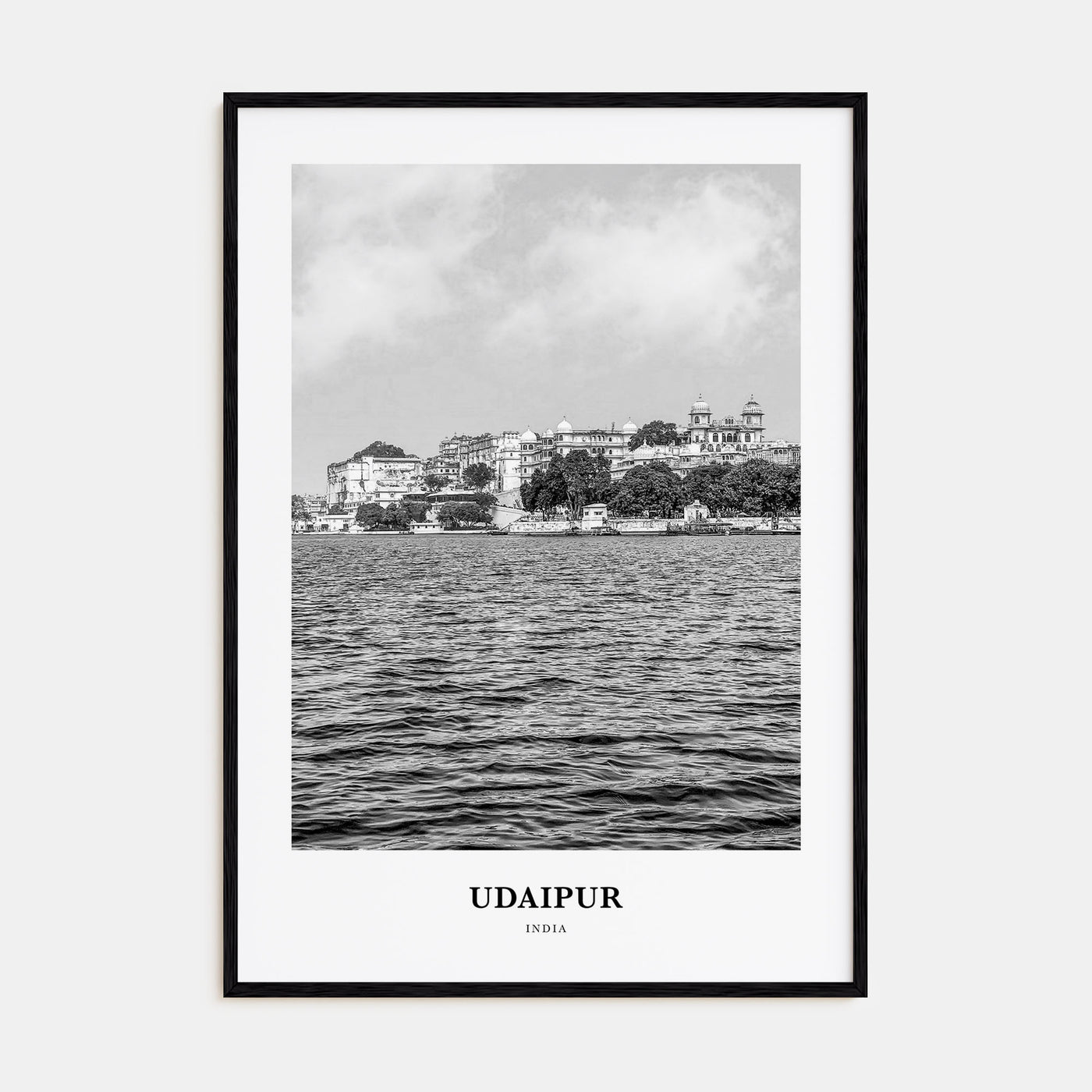 Udaipur Portrait B&W Poster