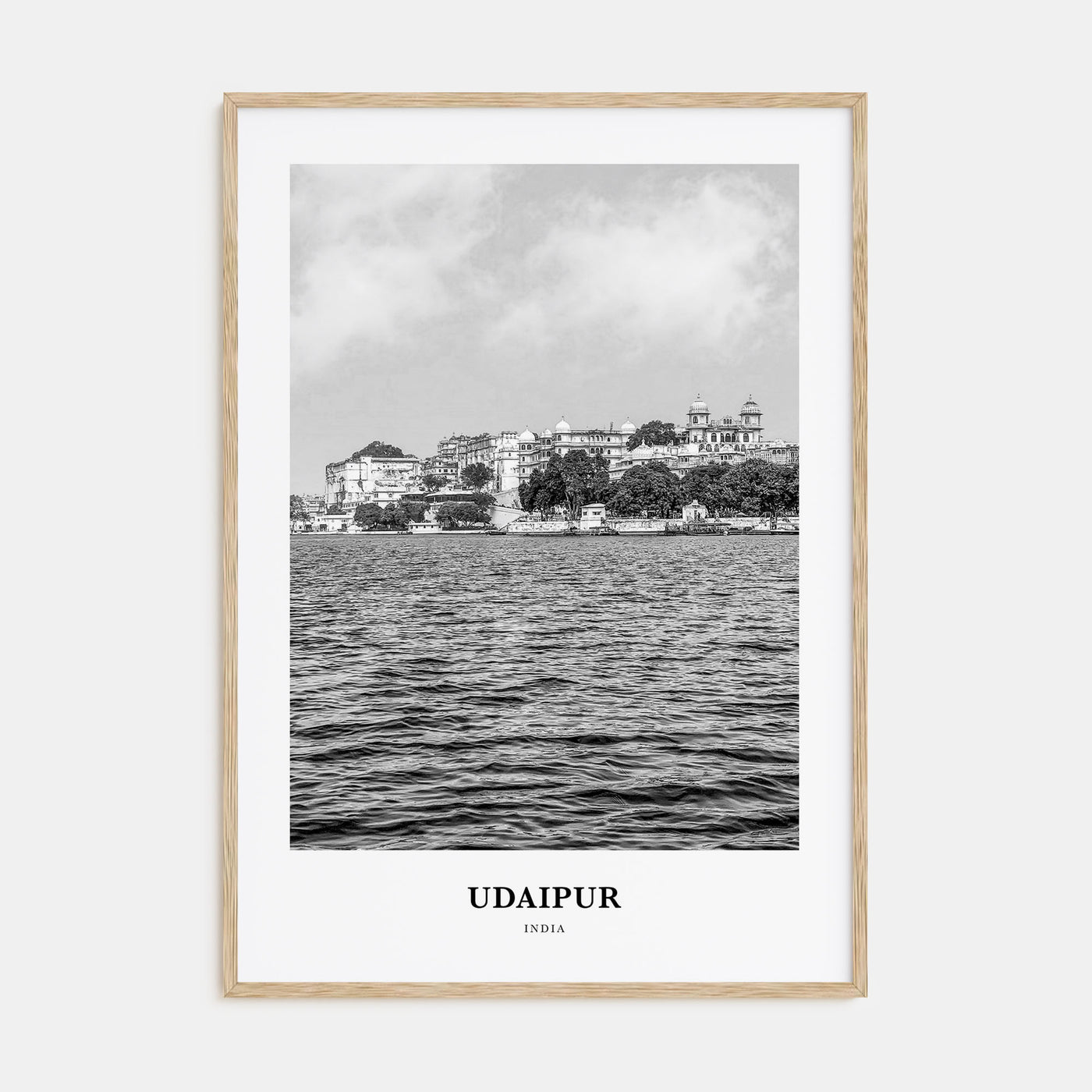 Udaipur Portrait B&W Poster