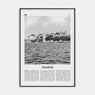 Udaipur Travel B&W Poster
