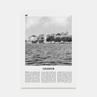 Udaipur Travel B&W Poster