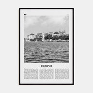 Udaipur Travel B&W Poster