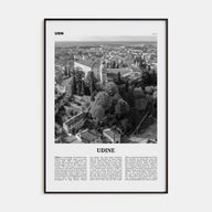 Udine Travel B&W Poster