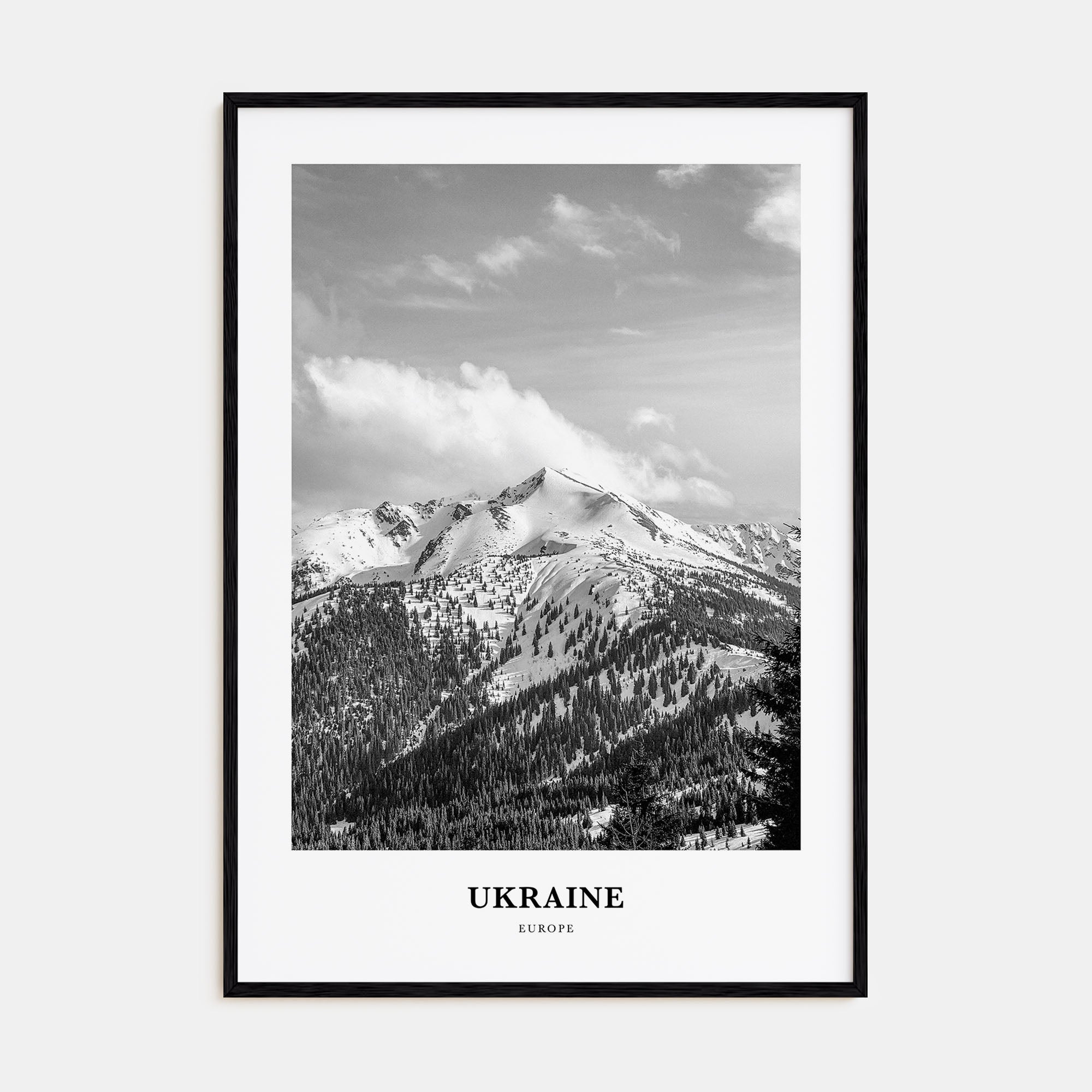 Ukraine Portrait B&W No 4 Poster