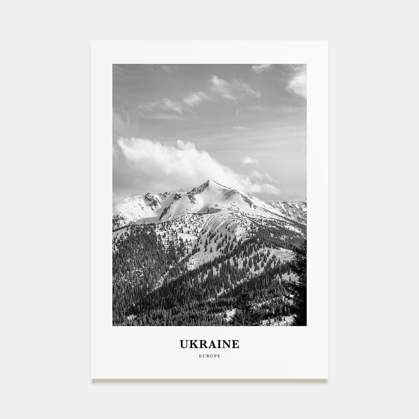 Ukraine Portrait B&W No 4 Poster