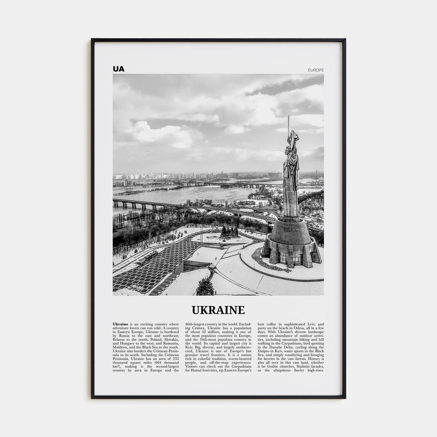 Ukraine Travel B&W No 1 Poster