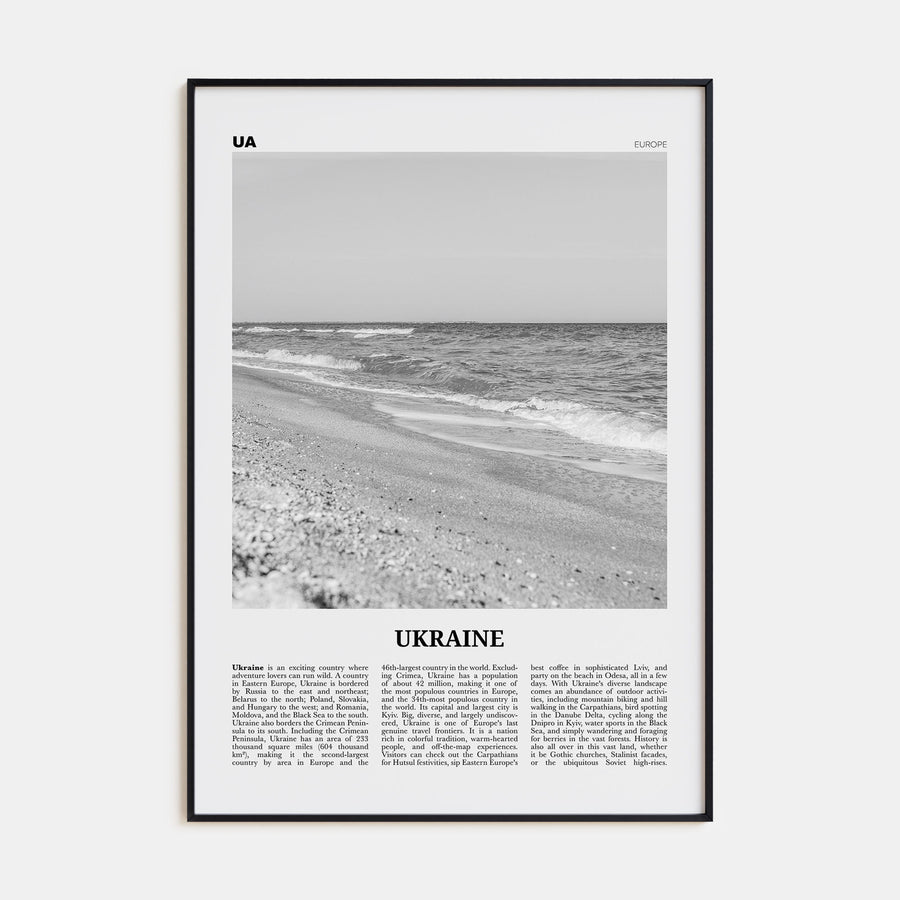 Ukraine Travel B&W No 3 Poster