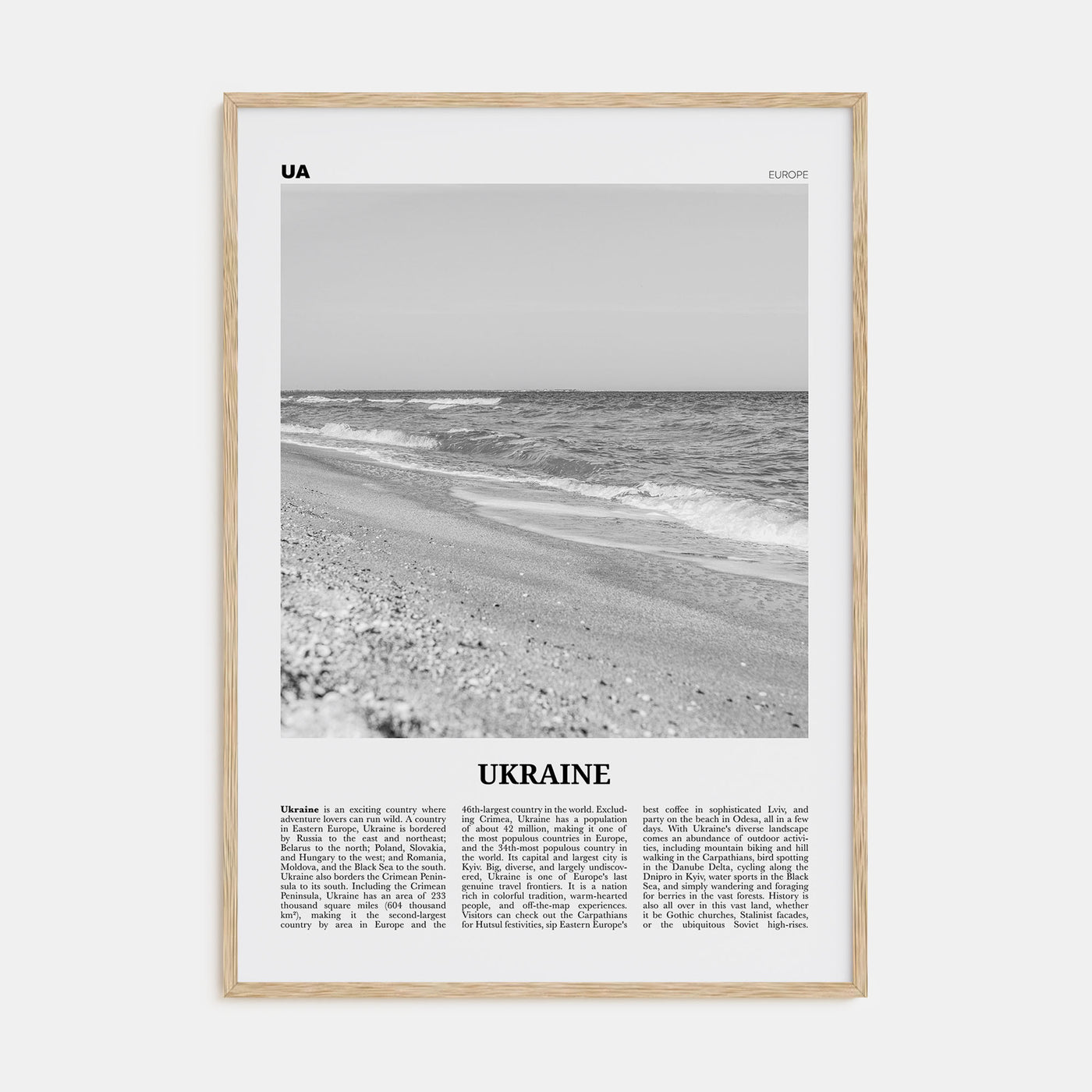 Ukraine Travel B&W No 3 Poster