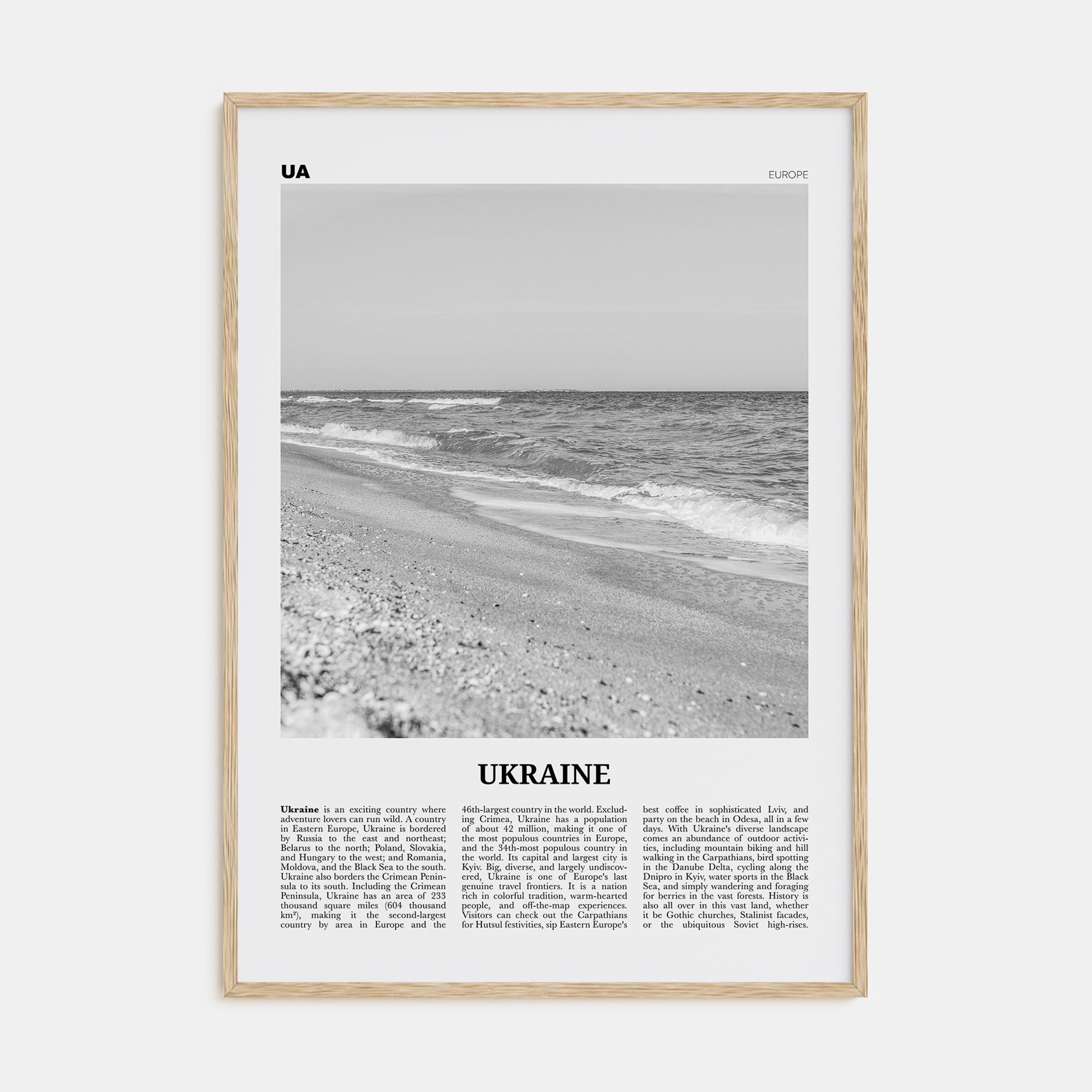 Ukraine Travel B&W No 3 Poster