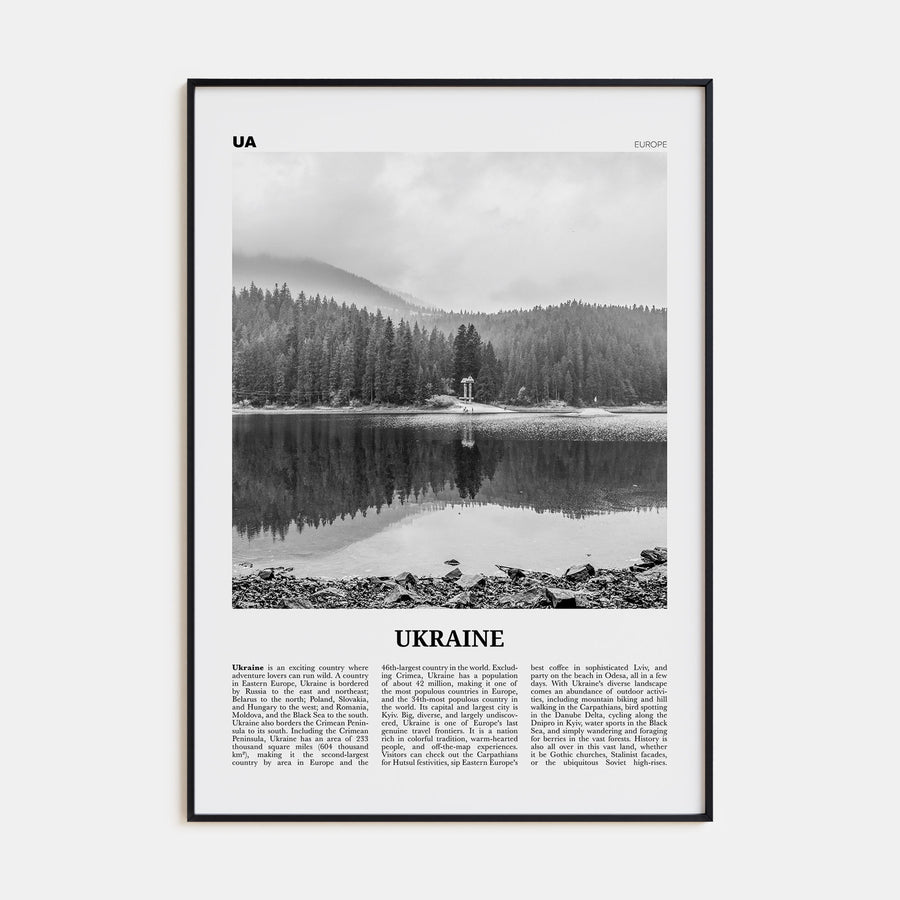 Ukraine Travel B&W No 4 Poster