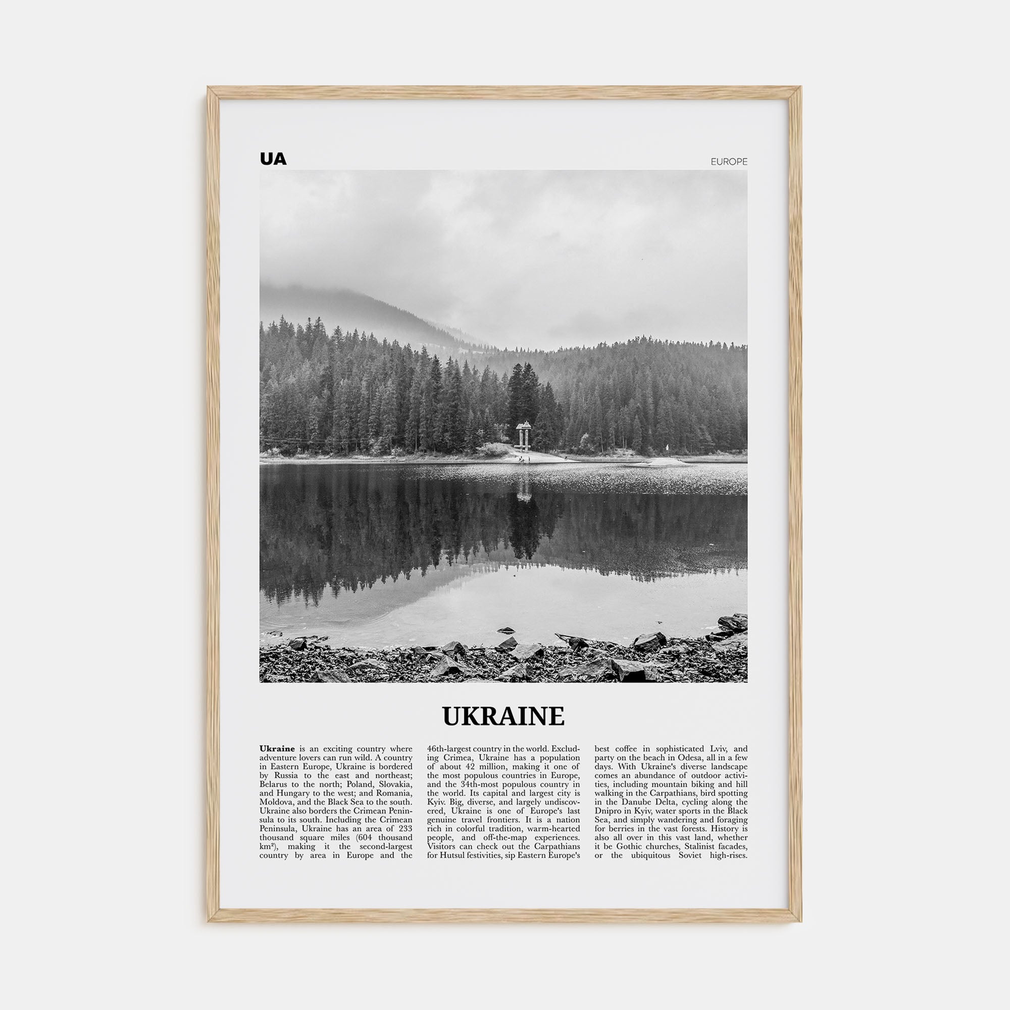 Ukraine Travel B&W No 4 Poster