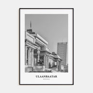Ulaanbaatar Portrait B&W Poster