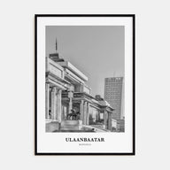 Ulaanbaatar Portrait B&W Poster