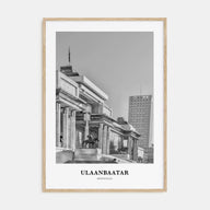 Ulaanbaatar Portrait B&W Poster