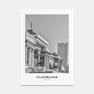 Ulaanbaatar Portrait B&W Poster