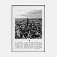 Ulm Travel B&W Poster