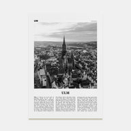 Ulm Travel B&W Poster