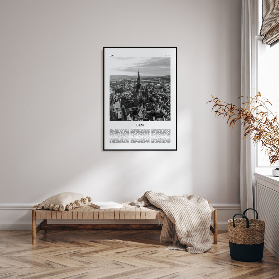 Ulm Travel B&W Poster