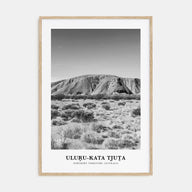 Uluru-Kata Tjuta Portrait B&W Poster