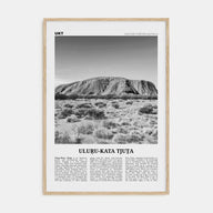 Uluru-Kata Tjuta Travel B&W Poster