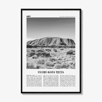 Uluru Kata Tjuta Print Black and White, Uluru Wall Art, Uluru Poster, Uluru Photo, Uluru Wall Decor, Uluru National Park Print, Australia