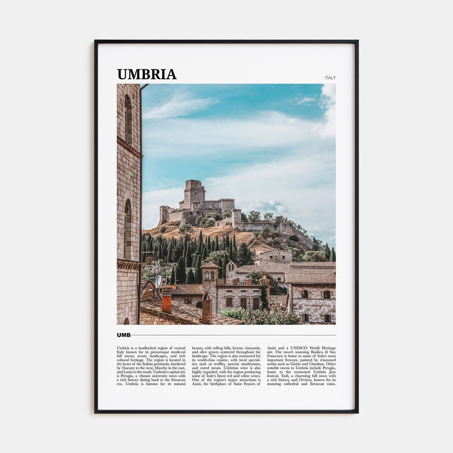 Umbria Travel Color Poster