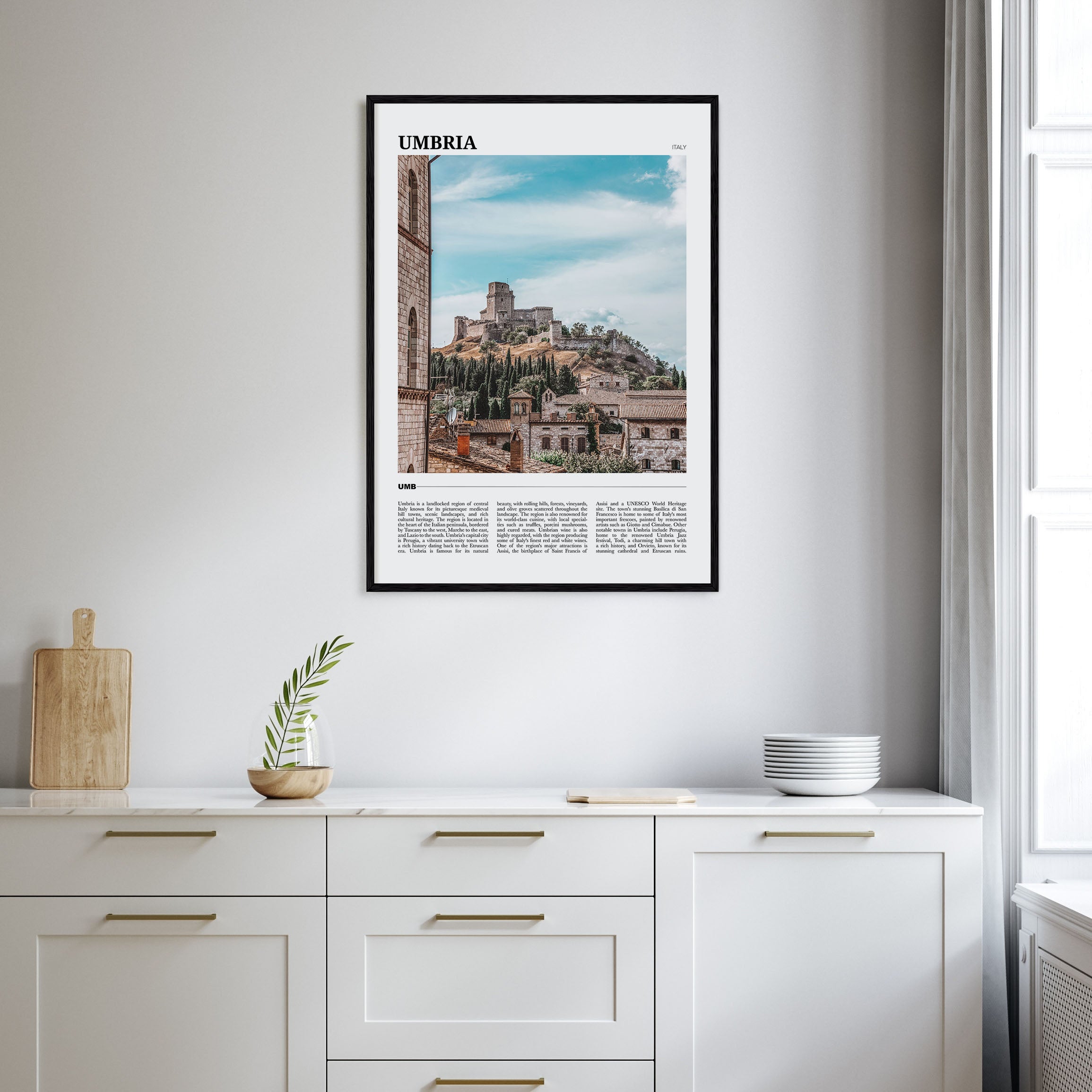 Umbria Travel Color Poster