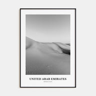 United Arab Emirates Portrait B&W Poster