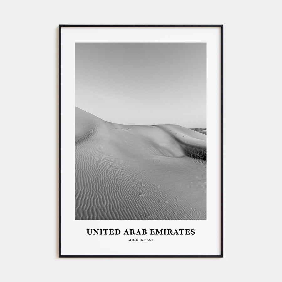 United Arab Emirates Portrait B&W Poster
